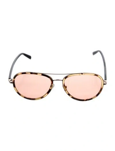 Pre-owned Pucci Aviator Mirrored Sunglasses In Brown