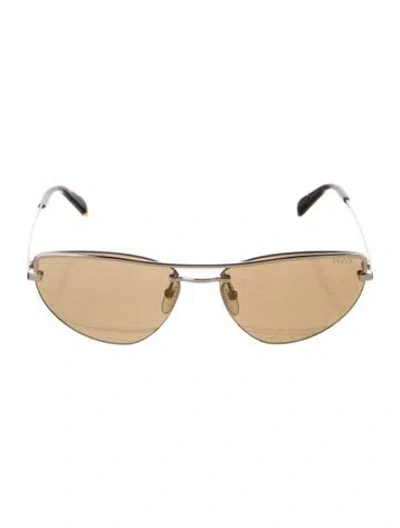 Pre-owned Pucci Aviator Tinted Sunglasses In Gold