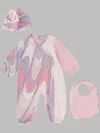 Pucci Baby Cotton Elastane Maternity Set In Pink