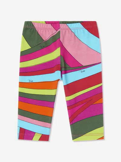 Pucci Baby Girls Iride Print Leggings In Multi