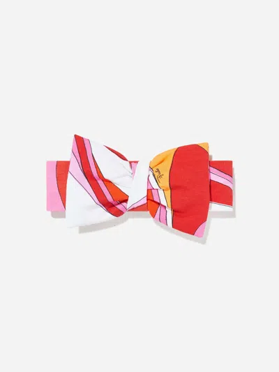 Pucci Kids'  Baby Girls Marmo Bow Headband In Red