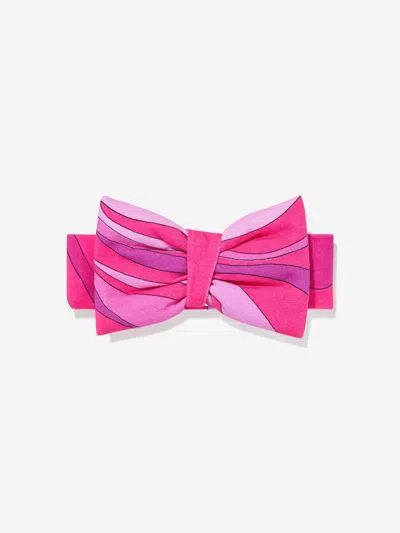 Pucci Kids'  Baby Girls Orchidee Bow Headband In Pink