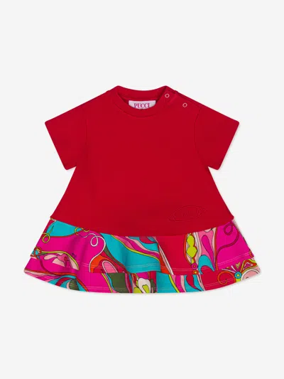 Pucci Baby Girls Orchidee Print Dress In Red