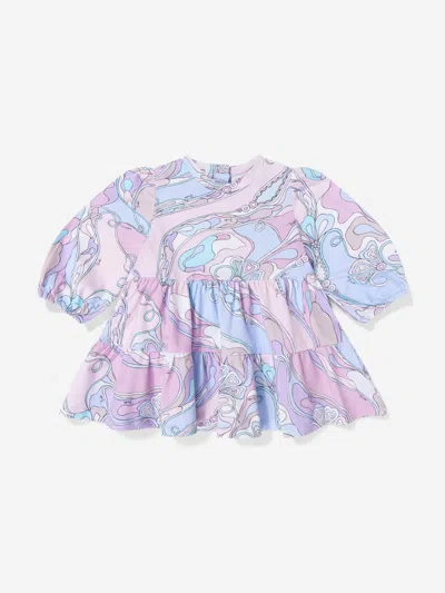 Pucci Baby Girls Orchidee Print Jersey Dress In Multi