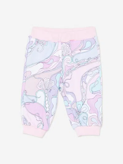 Pucci Baby Girls Orchidee Print Joggers In Pink