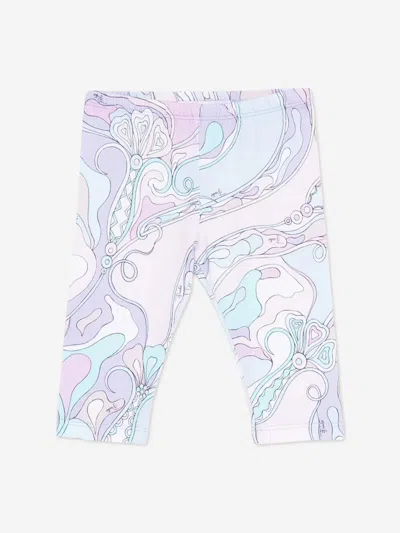 Pucci Baby Girls Orchidee Print Leggings In Multi