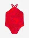 Pucci Baby Girls Orchidee Print Swimsuit In Red