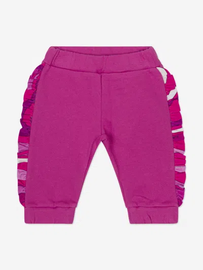 Pucci Baby Girls Ruffle Trim Joggers In Pink