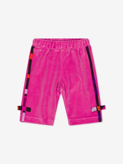 Pucci Baby Girls Velour Joggers In Pink