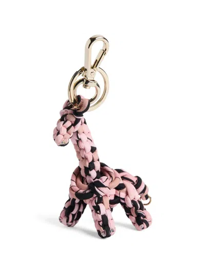 Pucci Bag Charm In Iride Print In Pink