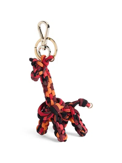 Pucci Bag Charm In Iride Print In Brown