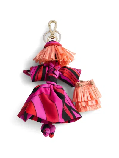 Pucci Bag Charm In Iride-print In Multi
