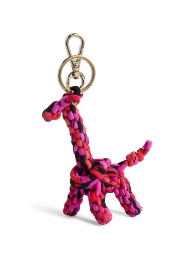 Pucci Bag Charm In Iride-print In Pink