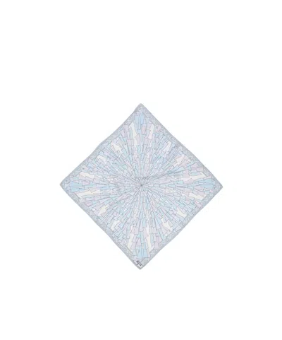 Pucci Baiadera Print Silk Scarf In Light Blue