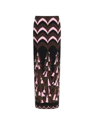 Pucci Baiadera Print Tecno Couture Skirt In Multi