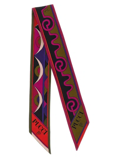 Pucci Lightweight Long Rectangular Scarf In Multi