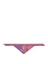 Pucci Bandeau Triangle Scarf In Orchid Print In Multi
