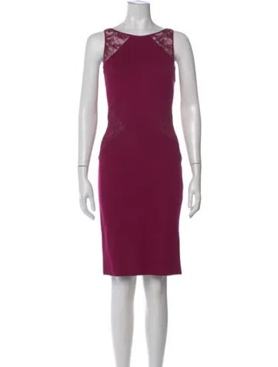 Pre-owned Pucci Bateau Neckline Knee-length Dress In Burgundy