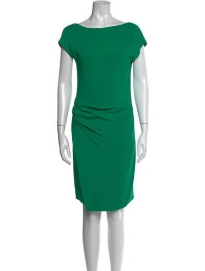 Pre-owned Pucci Bateau Neckline Knee-length Dress In Green