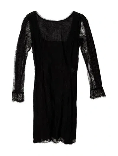 Pre-owned Pucci Bateau Neckline Mini Dress In Black