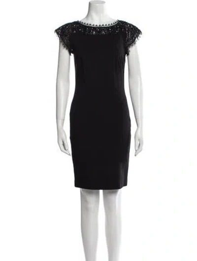 Pre-owned Pucci Bateau Neckline Mini Dress In Black