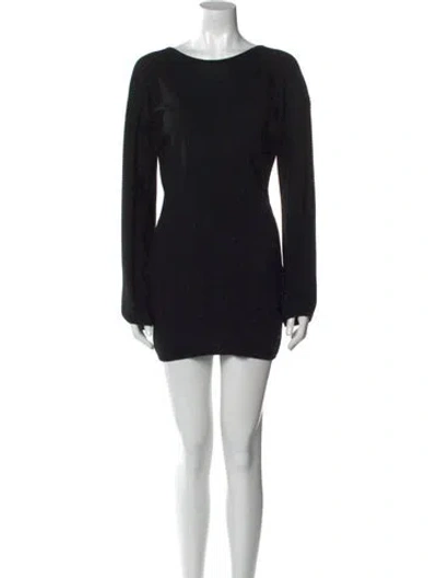 Pre-owned Pucci Bateau Neckline Mini Dress In Black