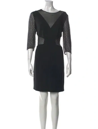 Pre-owned Pucci Bateau Neckline Mini Dress In Black