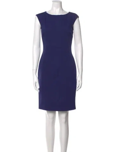 Pre-owned Pucci Bateau Neckline Mini Dress In Blue