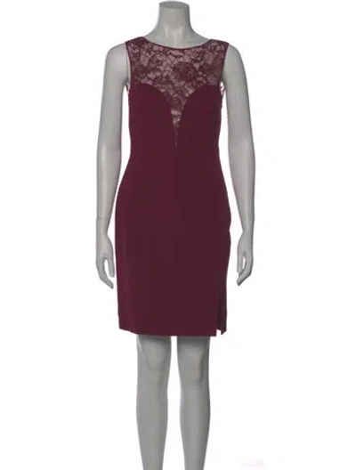 Pre-owned Pucci Bateau Neckline Mini Dress In Burgundy