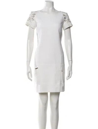 Pre-owned Pucci Bateau Neckline Mini Dress In Neutral
