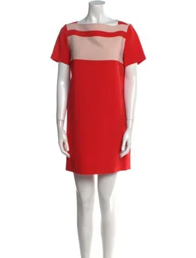 Pre-owned Pucci Bateau Neckline Mini Dress In Orange