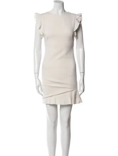 Pre-owned Pucci Bateau Neckline Mini Dress In White