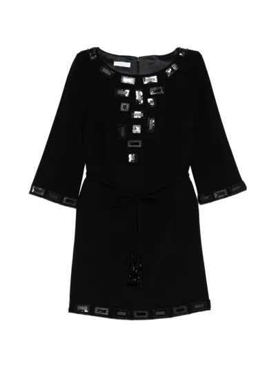 Pre-owned Pucci Beaded A-line Dress In Black