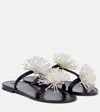 Pucci Beaded Sandals In Black