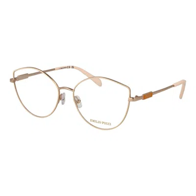 Pucci Beige Metal Glasses (frames) In Gold