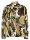 Pucci Abstract Pattern Cotton Shirt In Beige