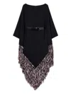 Pucci Belt-embellished Fringe Kaftan In Black