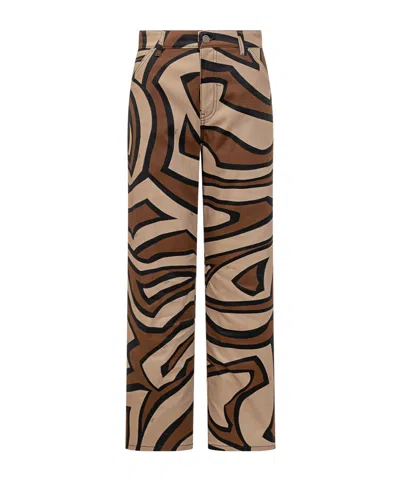PUCCI PUCCI GABARDINE PATTERNED PANTS