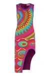 Pucci Bersaglio-print Asymmetric Dress In Multi