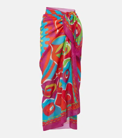 Pucci Bersaglio棉质沙滩罩衫 In Multicoloured