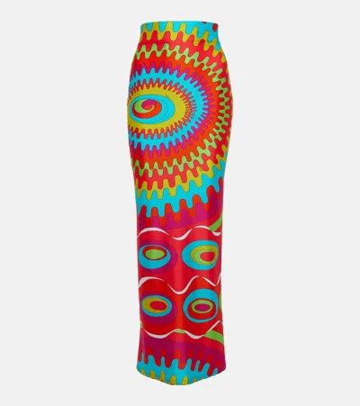 Pucci Bersaglio Maxi Skirt In Multicoloured