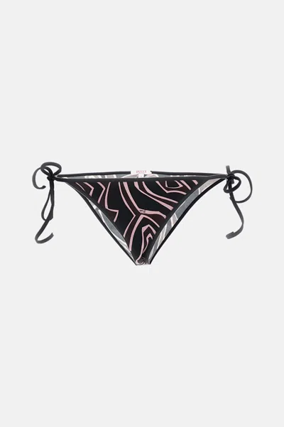 Pucci Bikini Bottom Labyrinth Print In Black