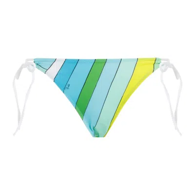 Pucci Bikini Turchese Lime Polyamide Panties In Blue