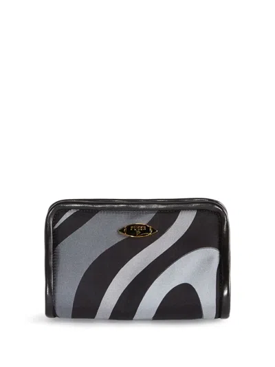 Pucci Binding Marmo-print Clutch Bag In Black
