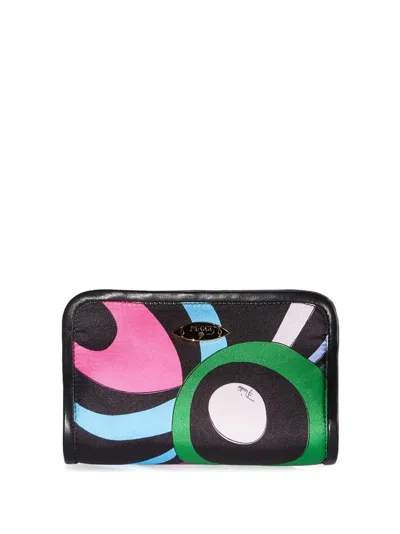 Pucci Binding Marmo-print Clutch Bag In Black