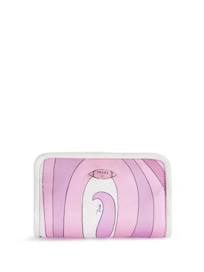 Pucci Binding Marmo-print Clutch Bag In White