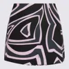 Pucci High Waist Abstract Pattern Mini Skirt In Black