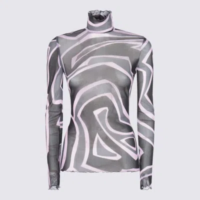 Pucci Black And Pink T-shirt In Gray