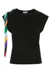 Pucci Ribbon Cotton T-shirt In Black