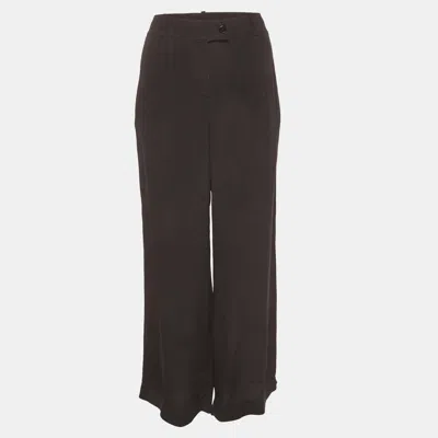 Pre-owned Pucci Black Crepe Straight Fit Trouser M